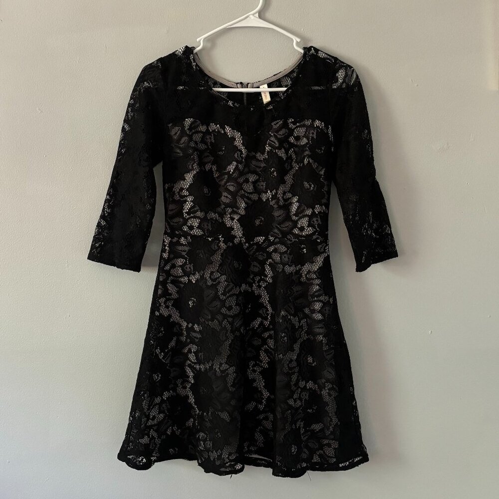 Lacy Black Mini-Dress (Xhilaration)